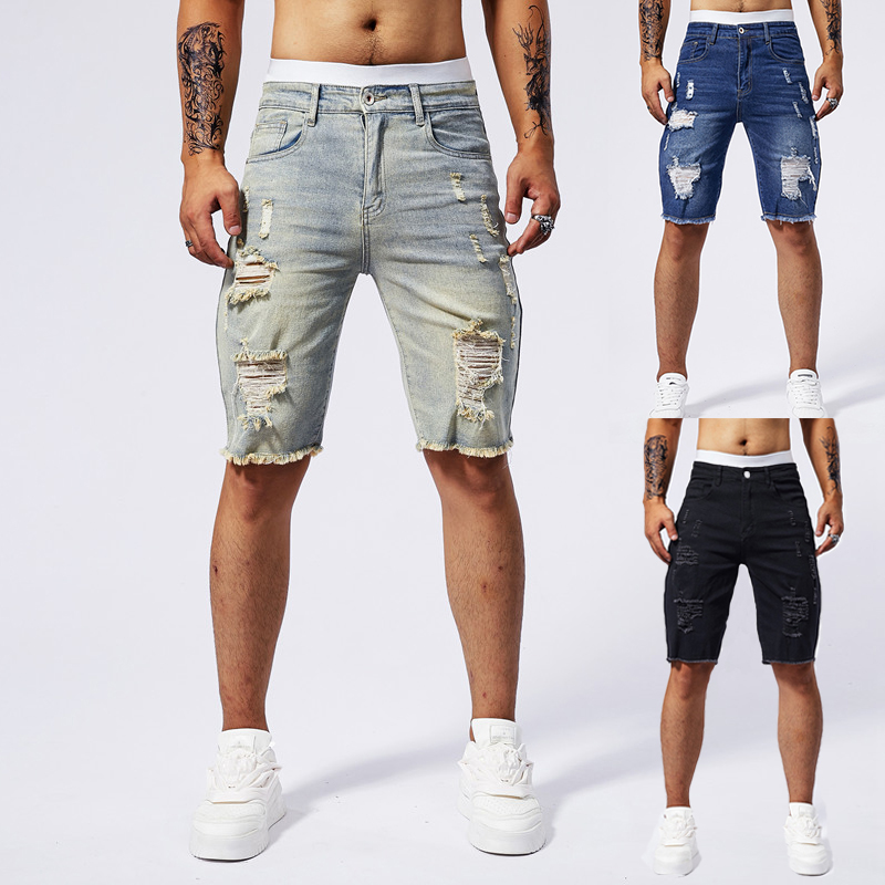 Streetwear Brand For Men - 2025 Summer New Men's Ripped Denim