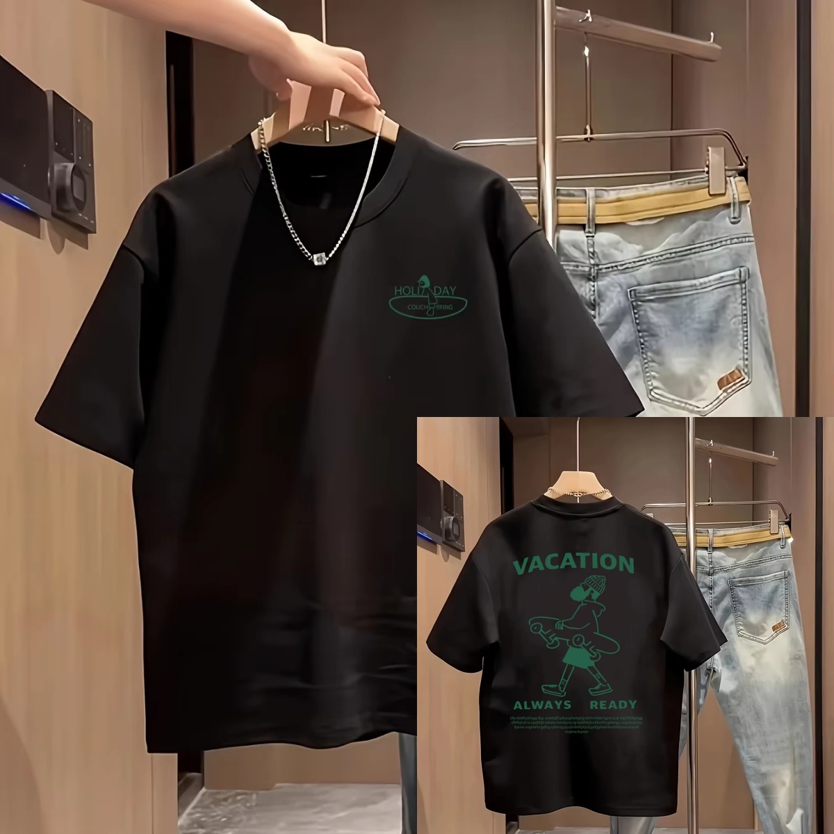 White Figure & Slogan Print Ca - Streetwear Brand Slogans recension och pris