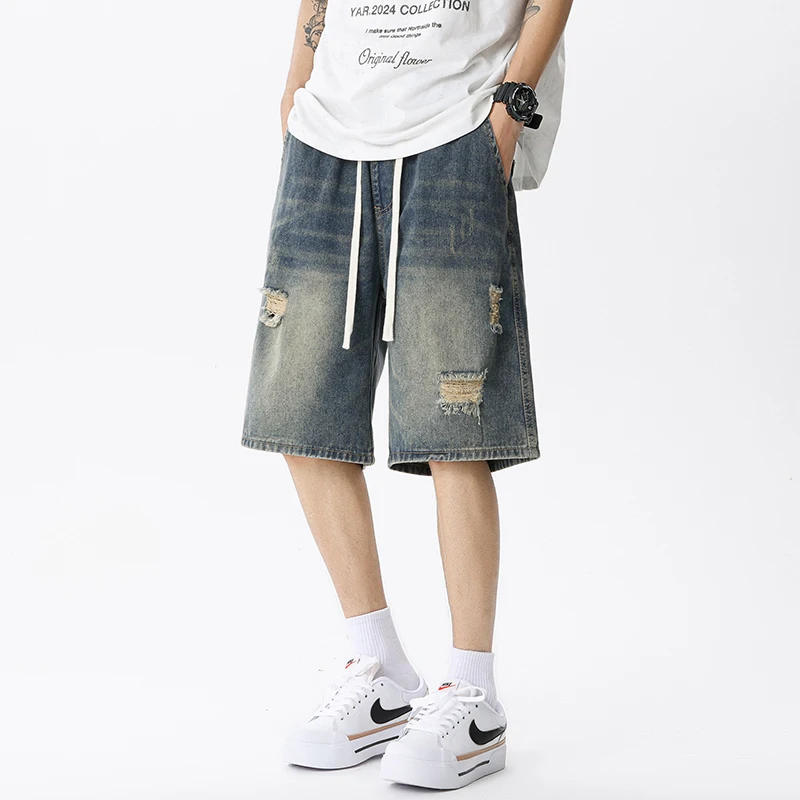 Summer Thin Denim Shorts Men's - Streetwear Brand Pants recension och pris