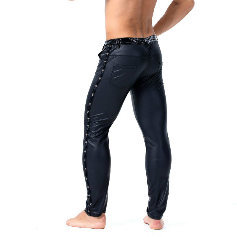 S-XXL Brand Men Leather Rivet  - Streetwear Brand For Men recension och pris