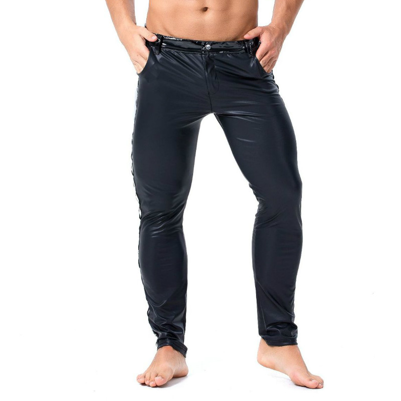 S-XXL Brand Men Leather Rivet  - Streetwear Brand For Men recension och pris