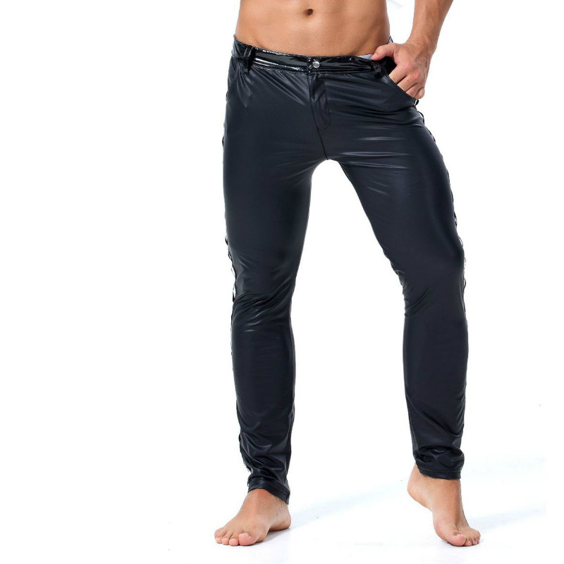 S-XXL Brand Men Leather Rivet  - Streetwear Brand For Men recension och pris