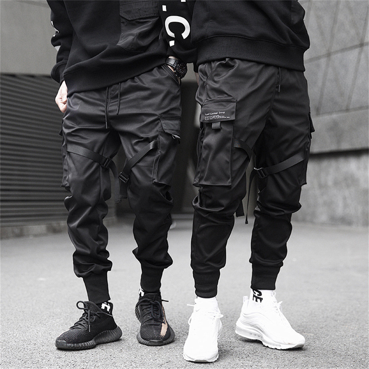 Black Hip Hop Cargo Pants Summ - Streetwear Brand For Men recension och pris
