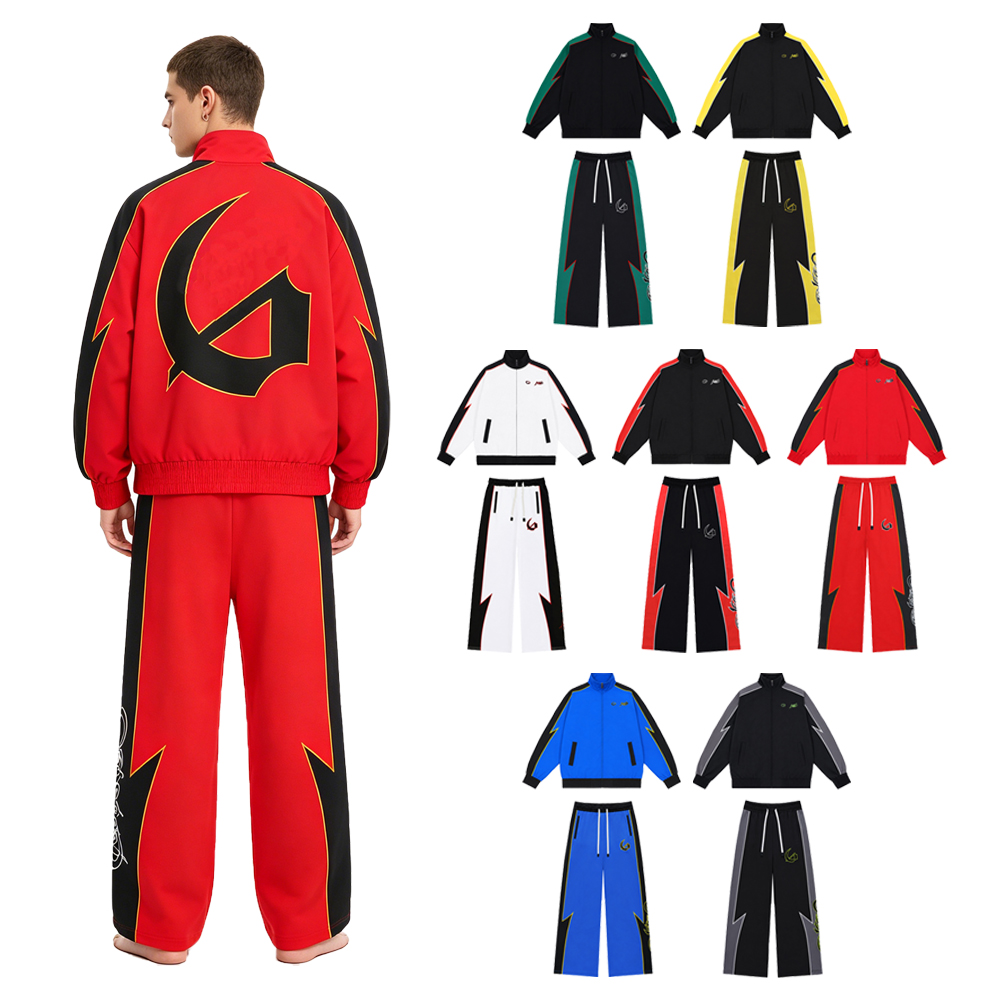 Y2k Streetwear Men's Sets Two  - Streetwear Zipper recension och pris