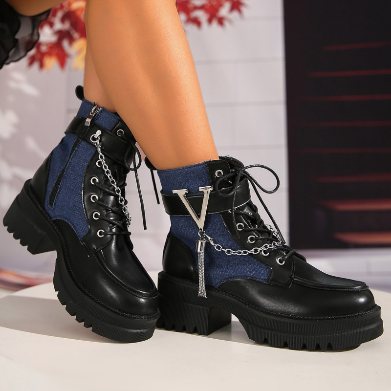 Womens Gothic Spliced Platform - Streetwear Zipper recension och pris