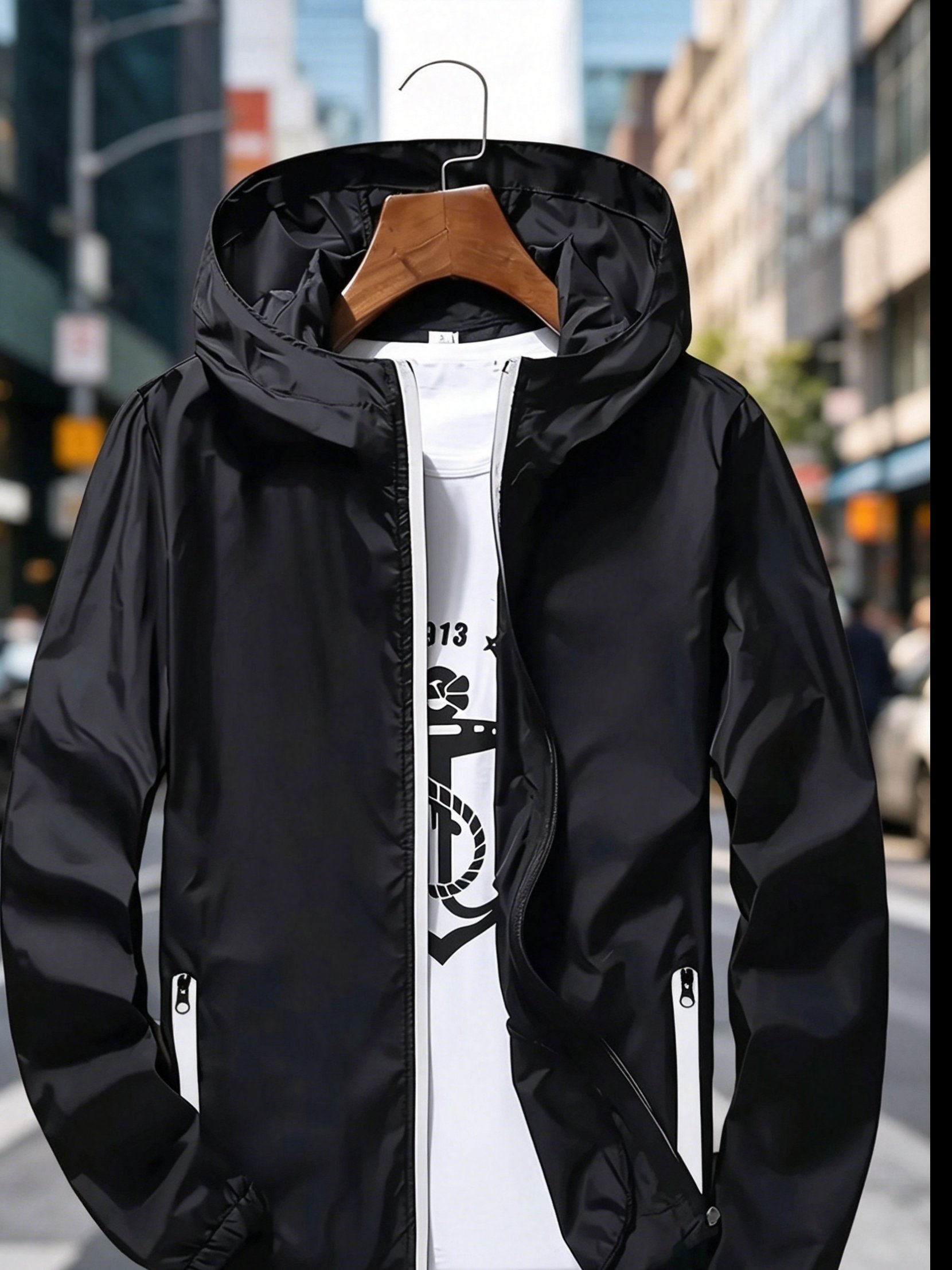 Men's Premium Lightweight Hood - Streetwear Zipper recension och pris